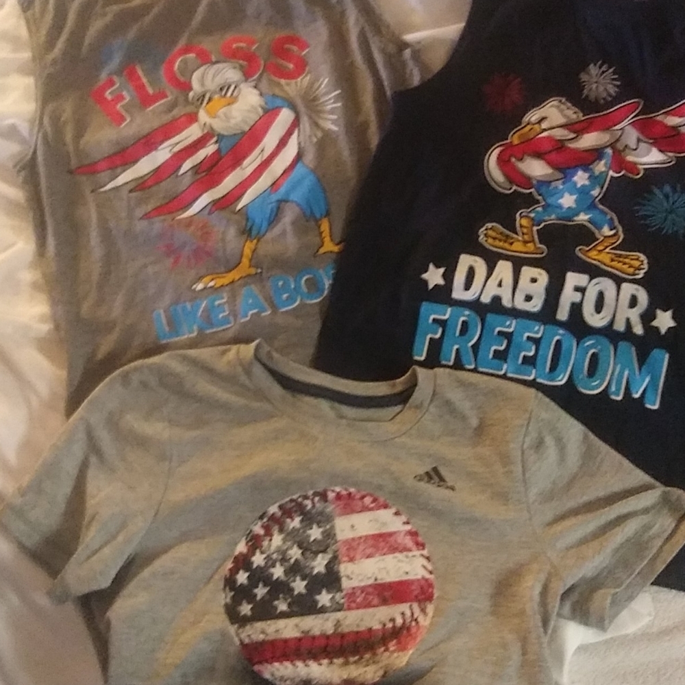 3 shirts 'merica themed